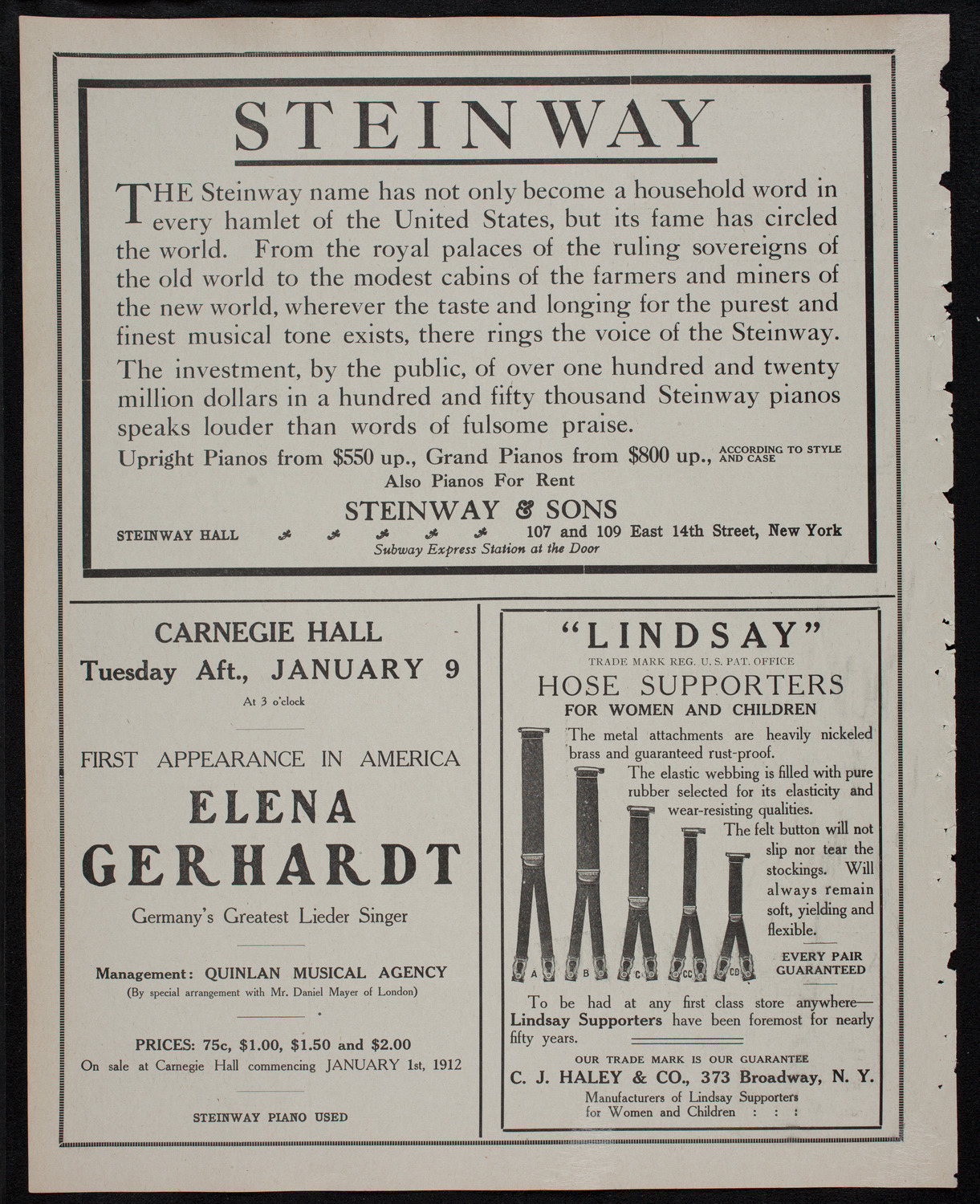 People's Symphony Concert, December 24, 1911, program page 4