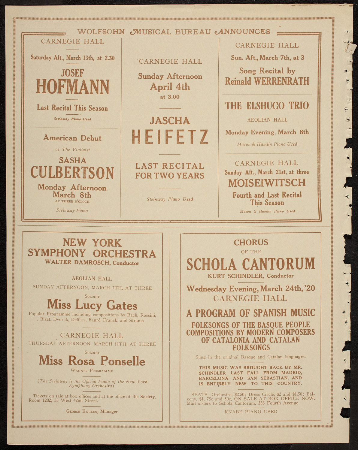 Symphony Concert for Young People, March 6, 1920, program page 8