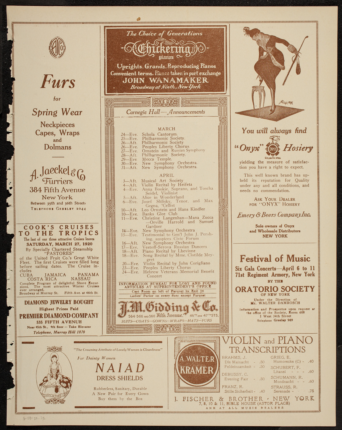 Rudolph Polk, Violin, March 23, 1920, program page 3