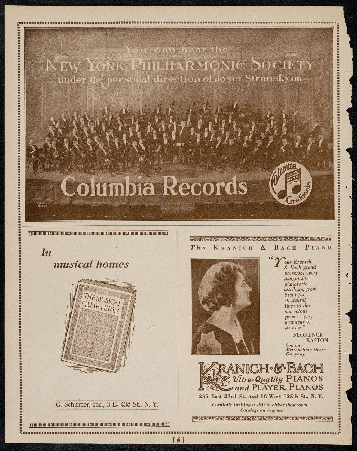 New York Philharmonic, March 31, 1922, program page 6