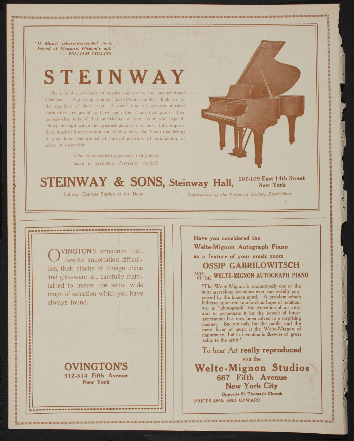 New York Philharmonic, January 3, 1918, program page 4