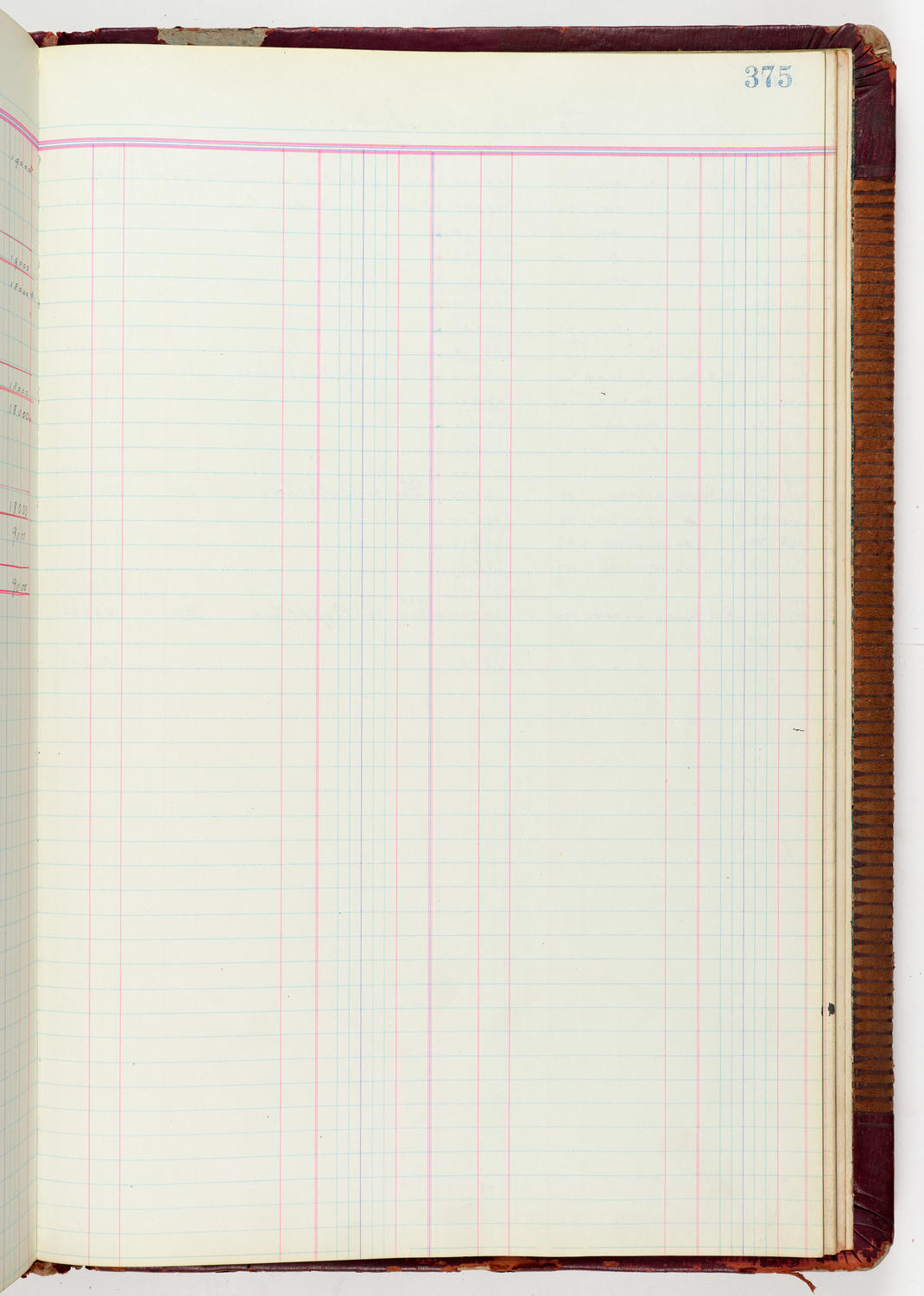 Music Hall Accounting Ledger Journal, volume 6, page 375