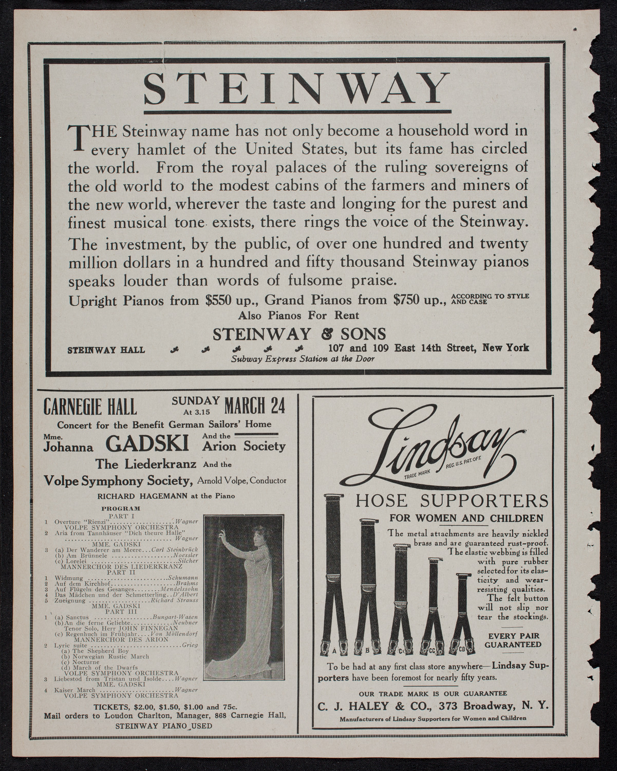 Musical Art Society of New York, March 5, 1912, program page 4