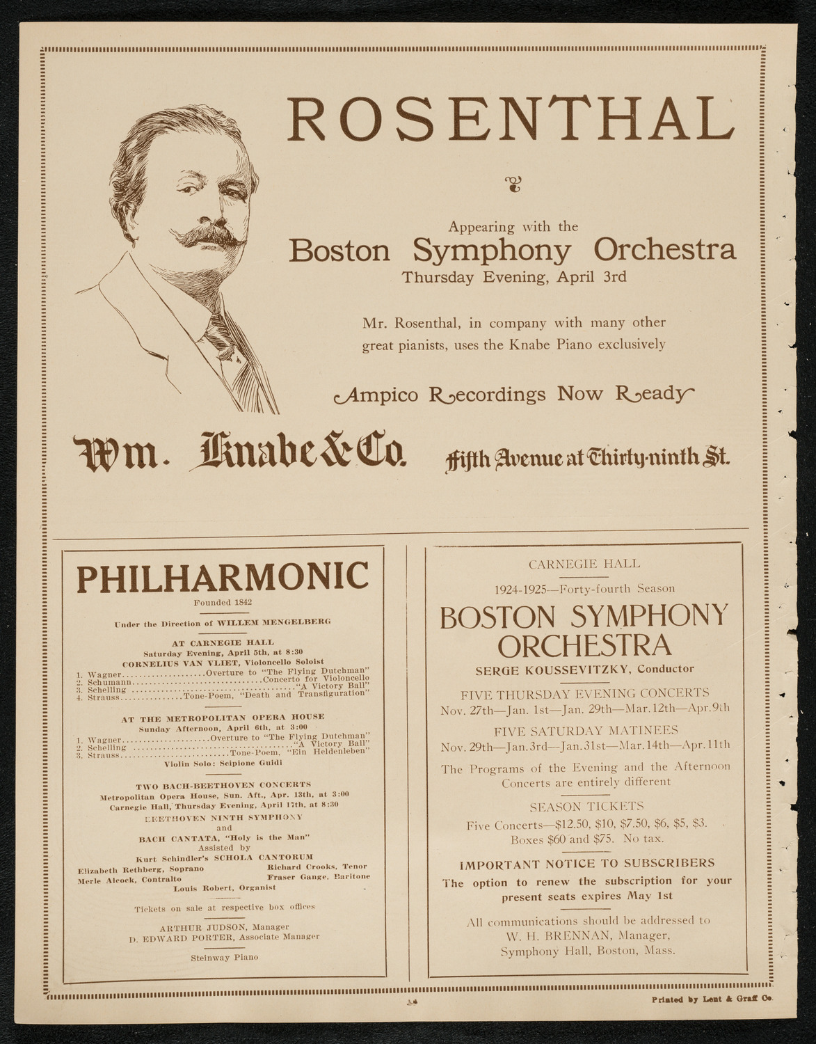 Boston Symphony Orchestra, April 3, 1924, program page 12