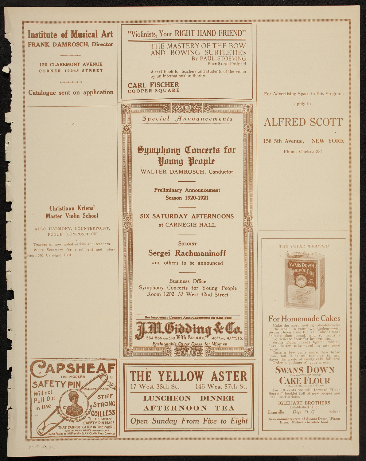 Graduation: College of Pharmacy of the City of New York, May 20, 1920, program page 9