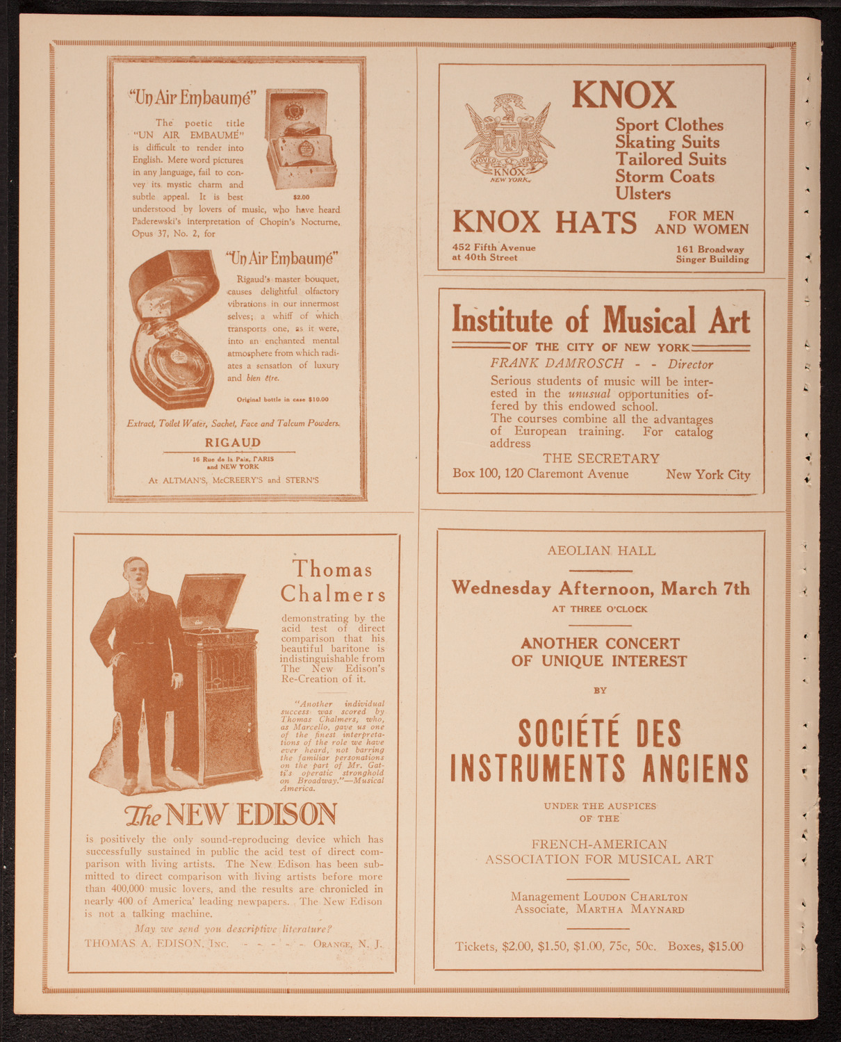 Intercollegiate Glee Club Contest, March 3, 1917, program page 2