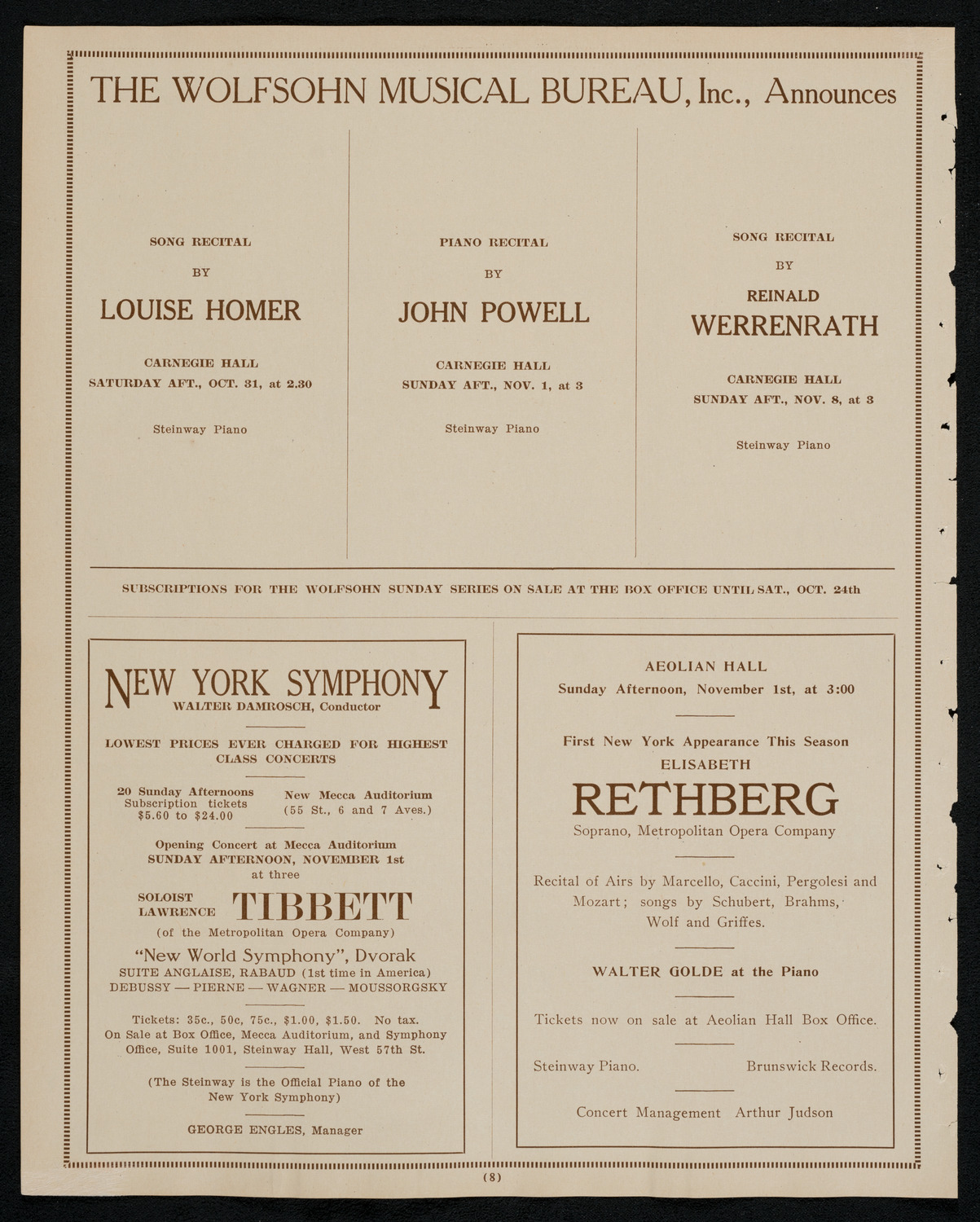 Symphony Concert for Young People, October 31, 1925, program page 8