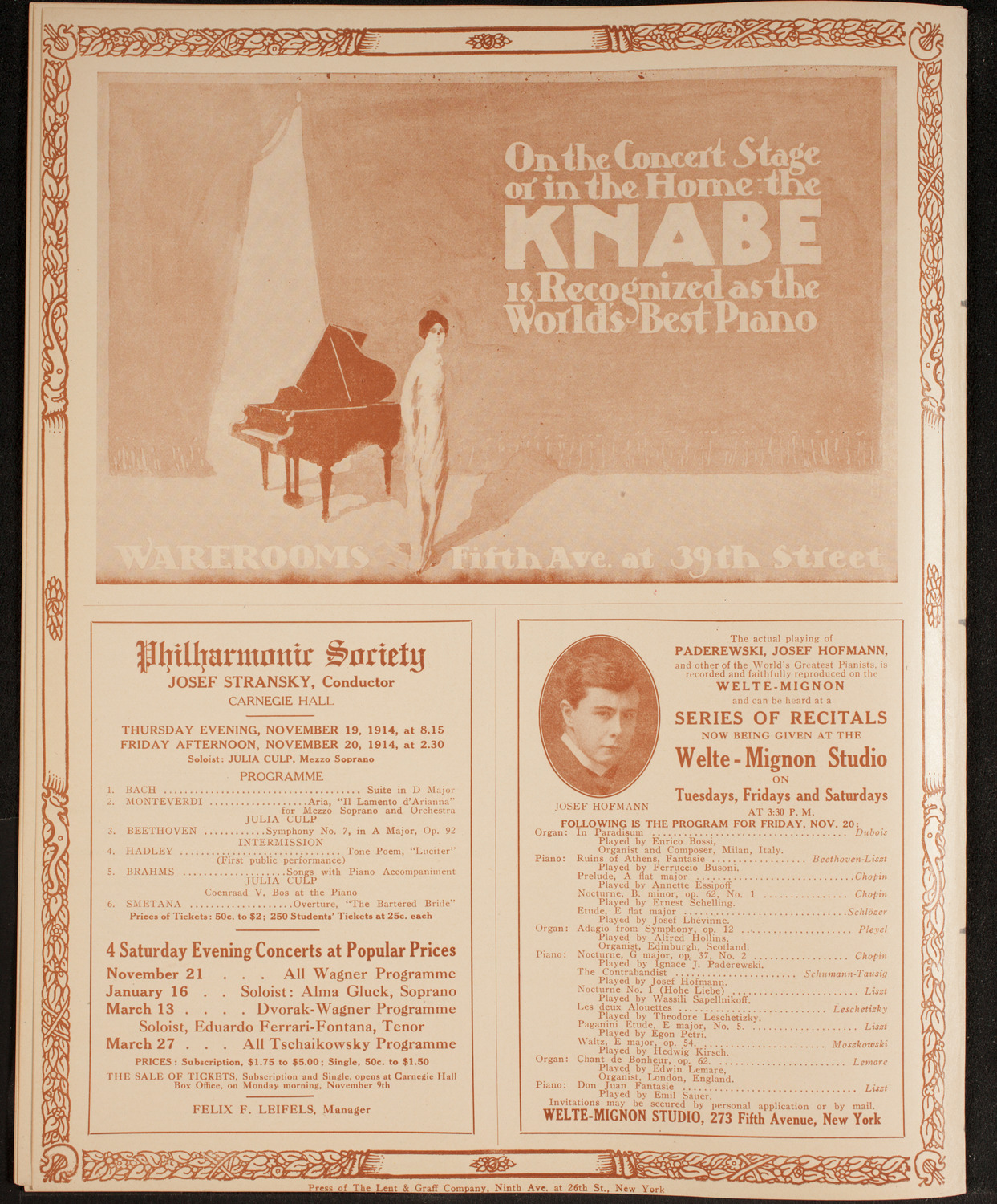 Elmendorf Lecture: Around the Mediterranean, November 15, 1914, program page 12