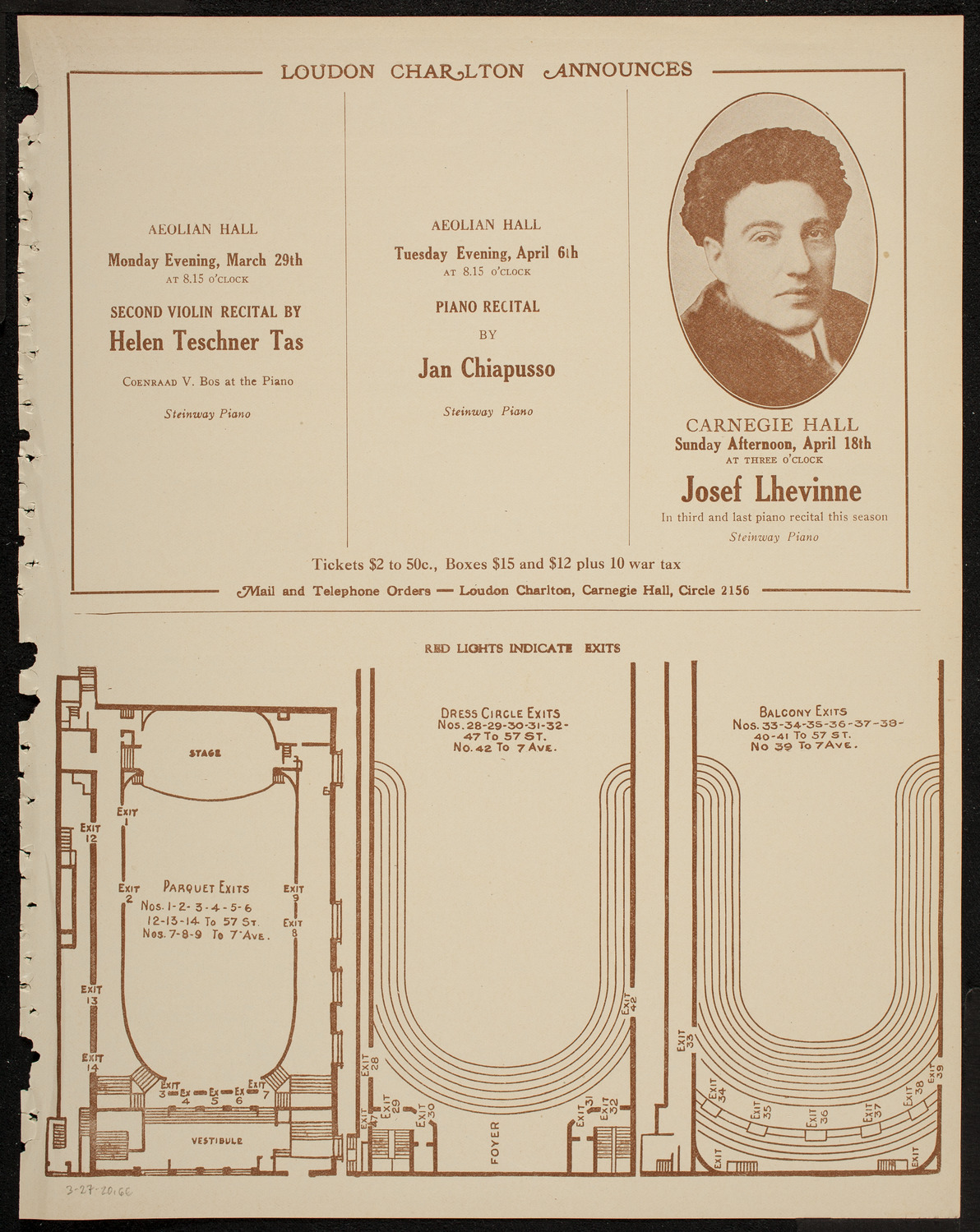 Russian Symphony Society of New York, March 27, 1920, program page 11