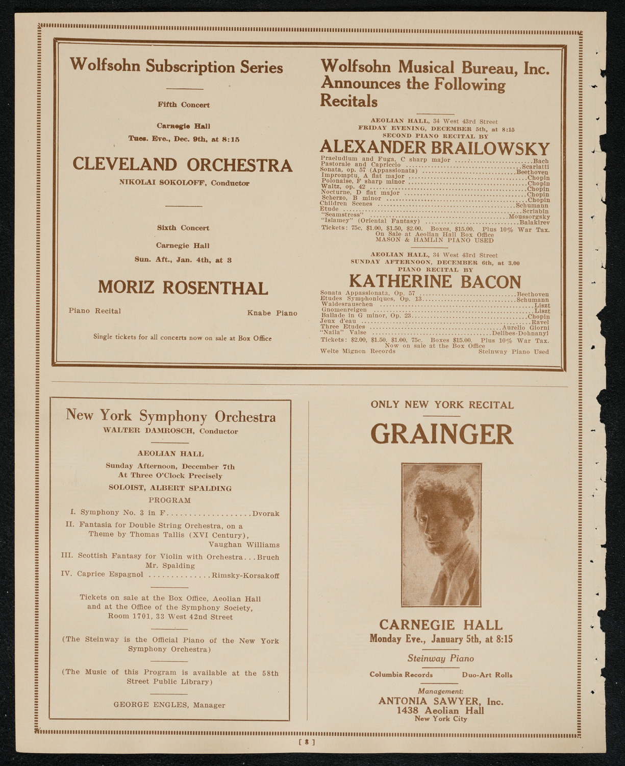 Newman Traveltalks: Ceylon and Singapore, November 30, 1924, program page 8
