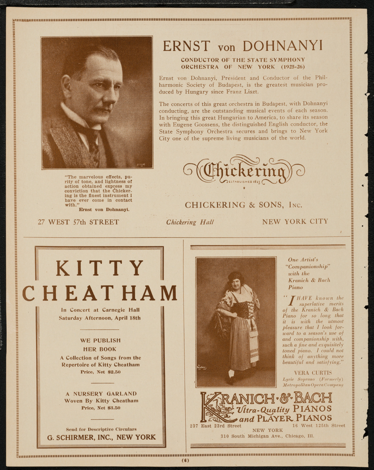 Harvard Glee Club, April 18, 1925, program page 6