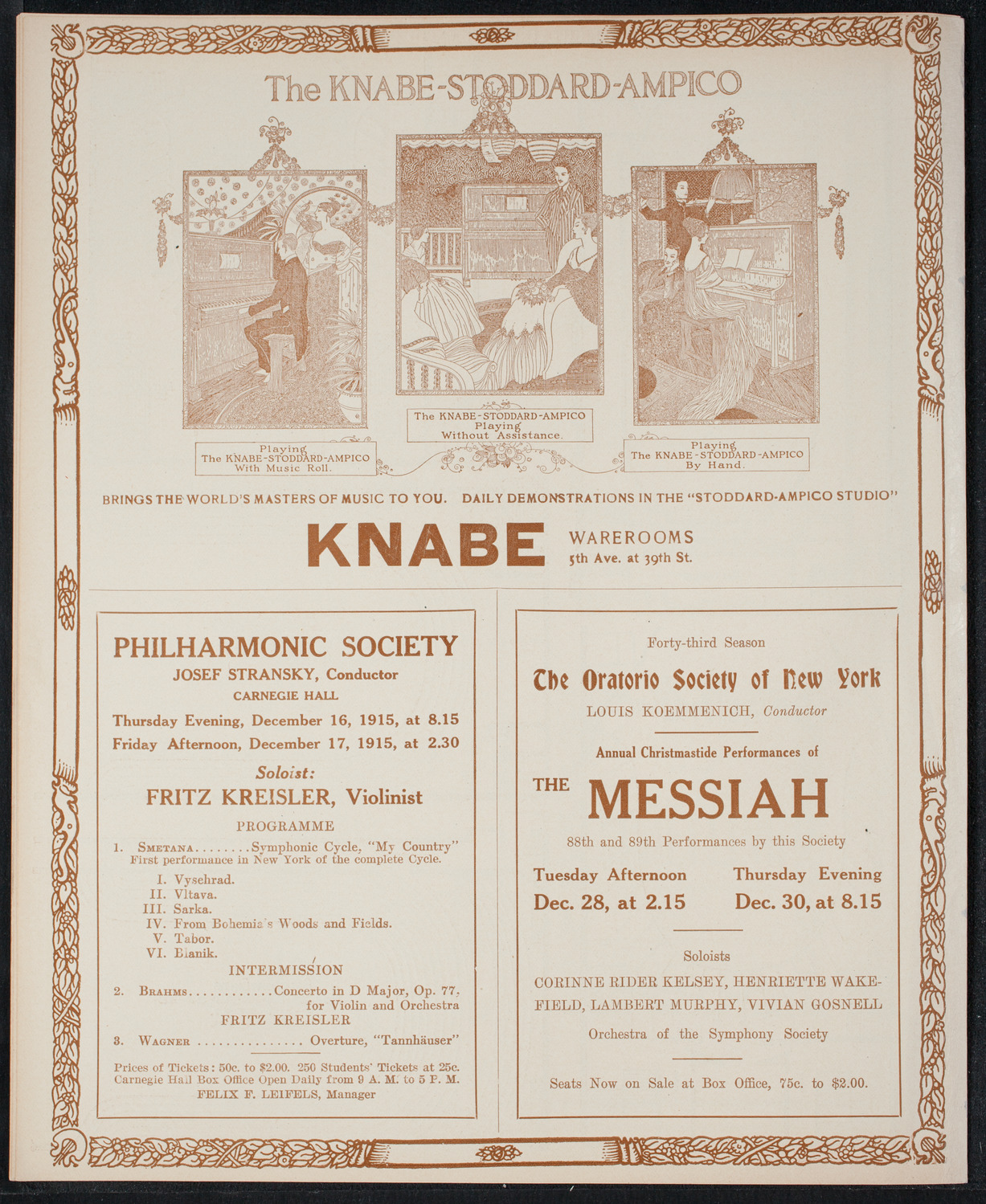 New York Philharmonic, December 10, 1915, program page 12