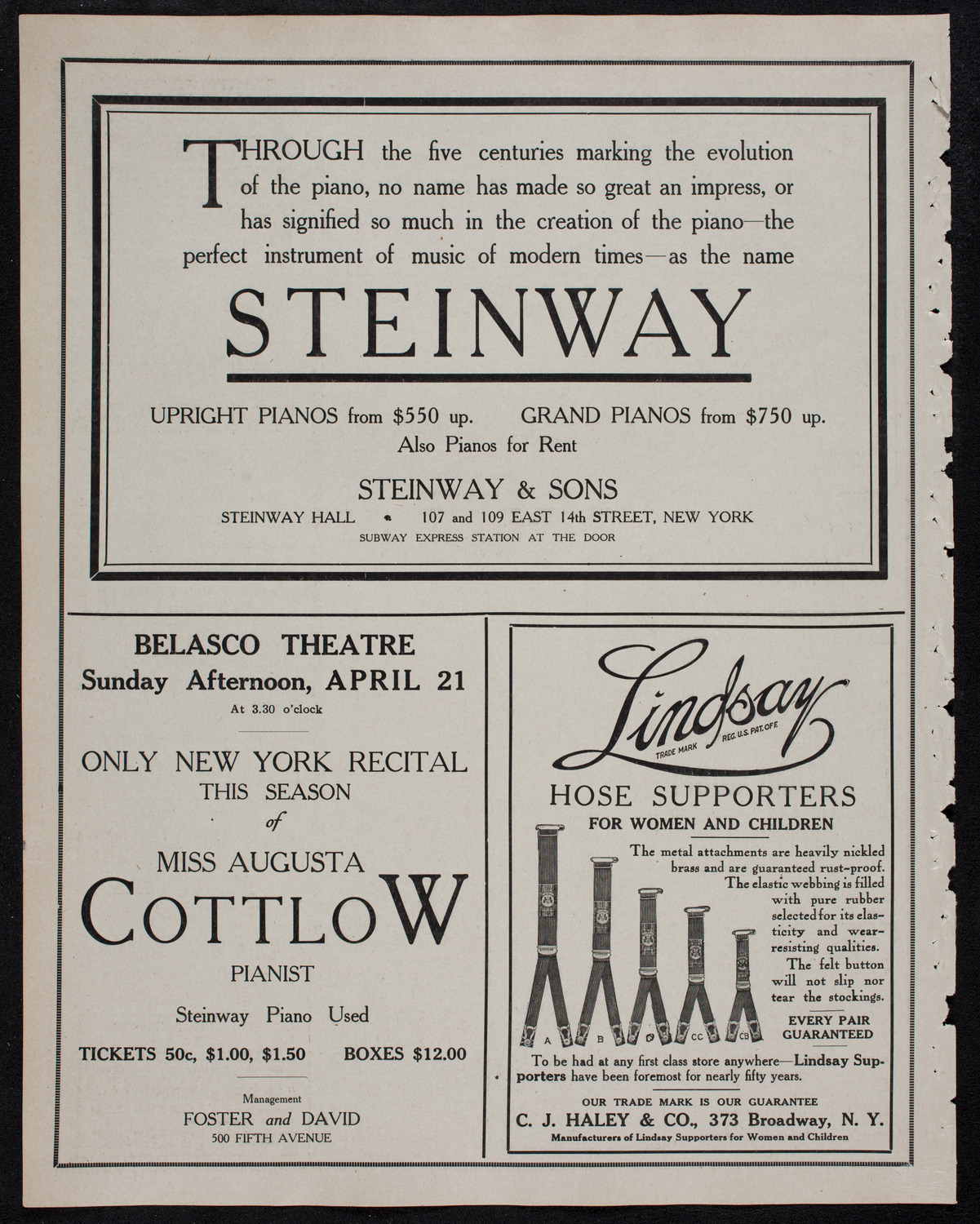 People's Symphony Concert, April 14, 1912, program page 4