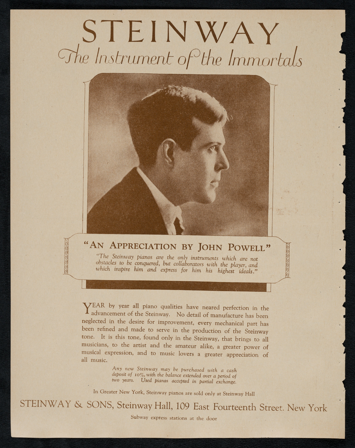 New York Philharmonic, March 8, 1923, program page 4
