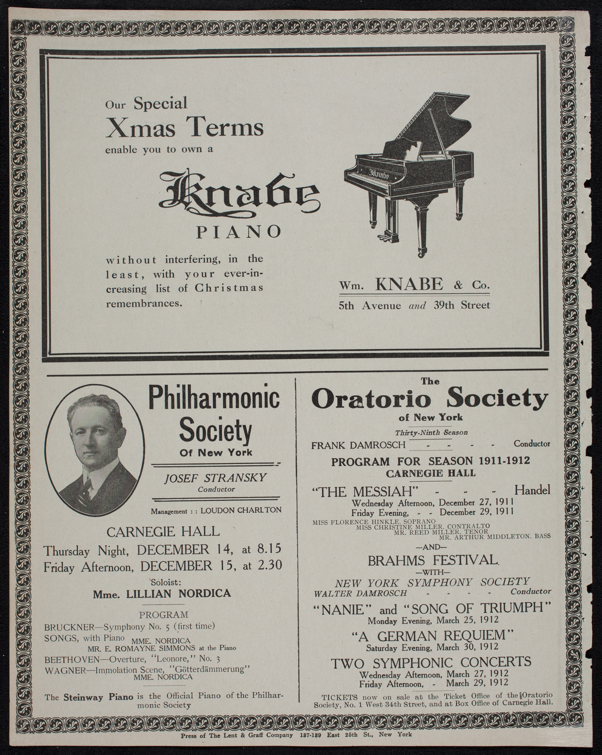 Christmas Concert: Diocesan Auxiliary of the Cathedral of St. John the Divine, December 14, 1911, program page 12