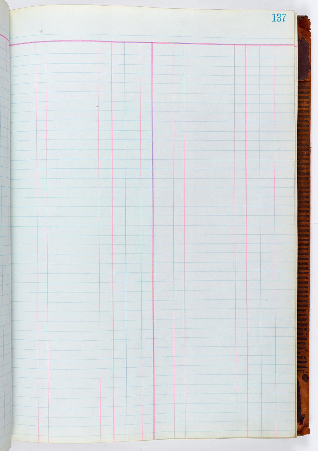 Music Hall Accounting Ledger, volume 1, page 137