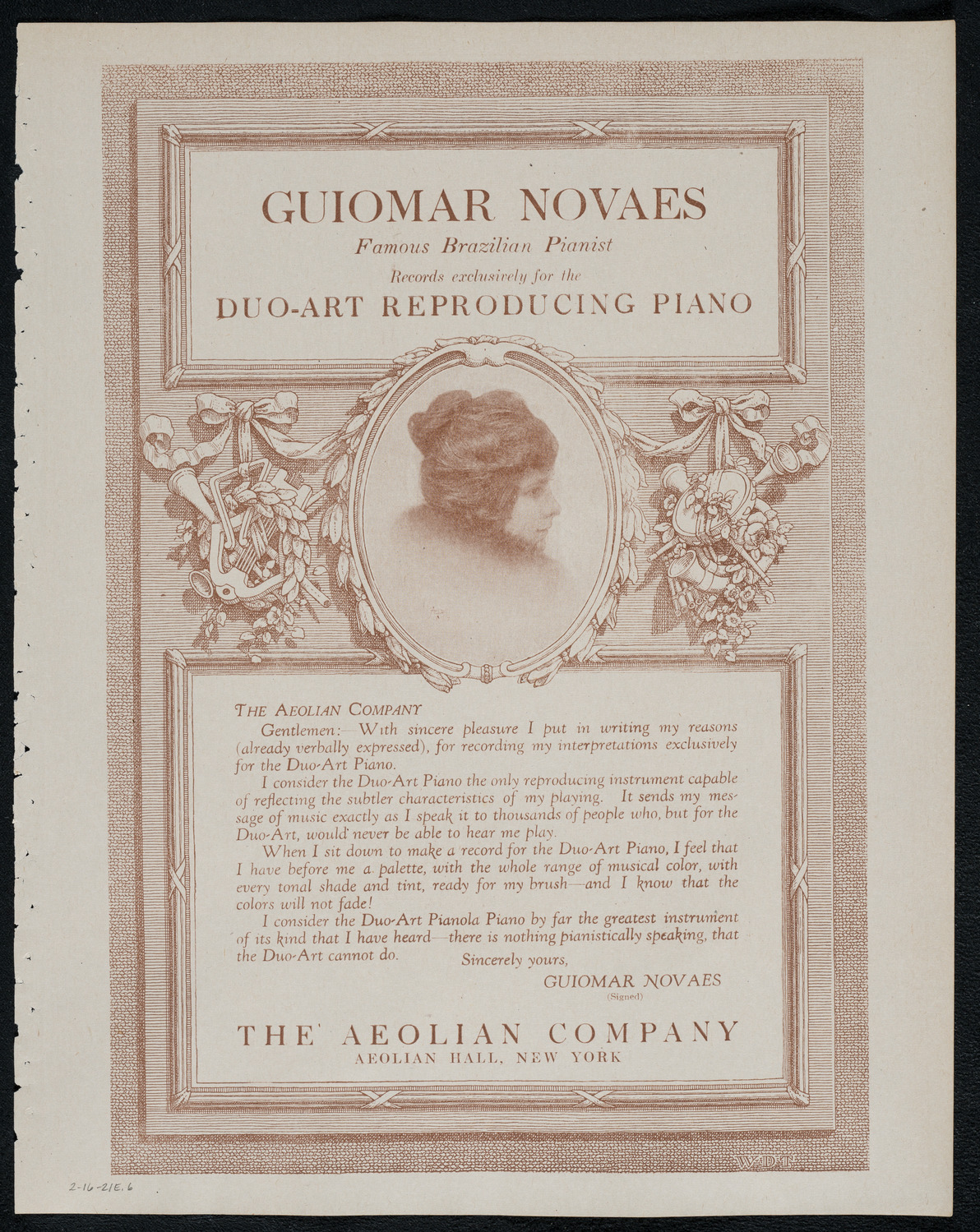 Lecture by Sir Philip Gibbs, February 16, 1921, program page 11