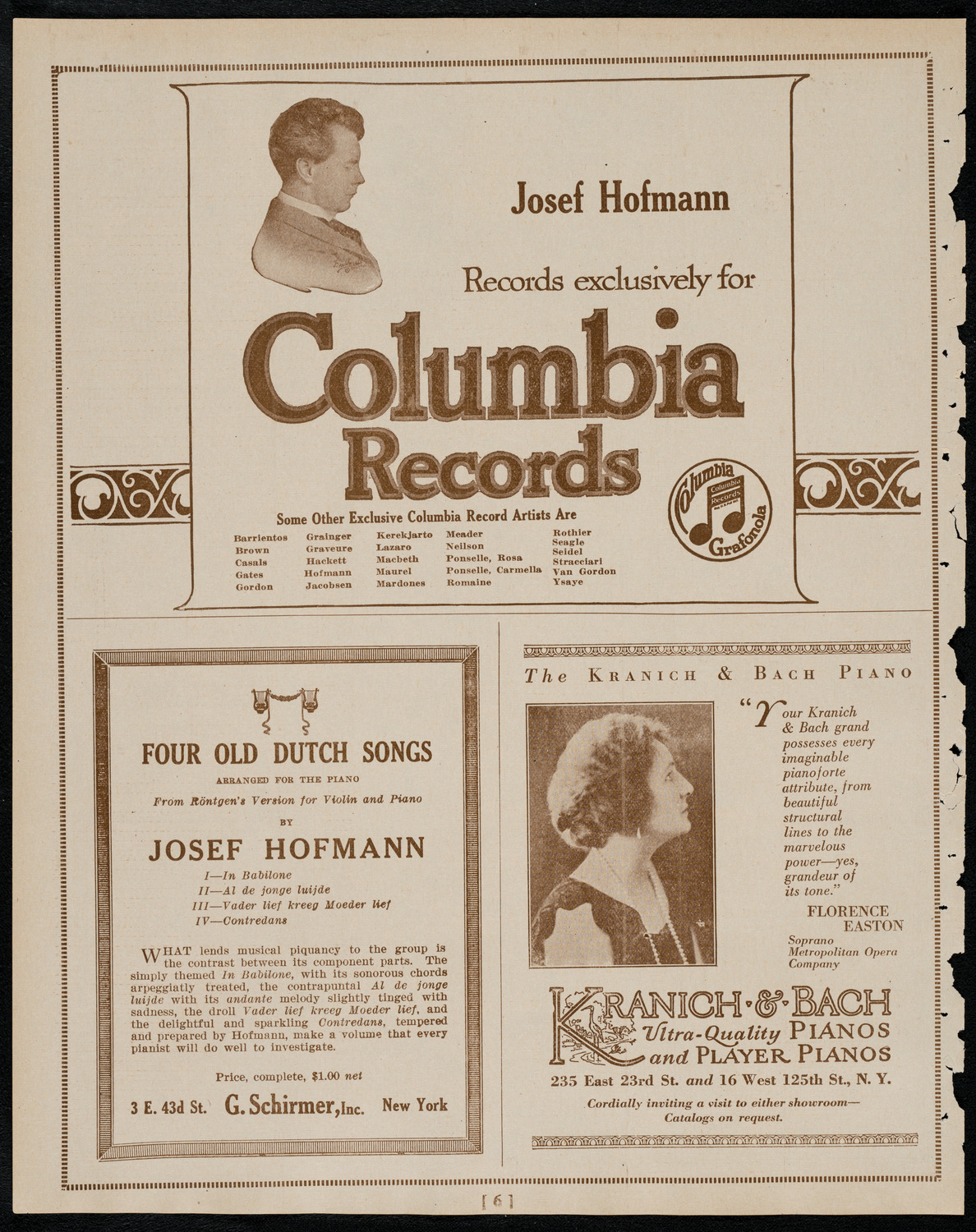 Josef Borissoff, Violin, February 15, 1922, program page 6