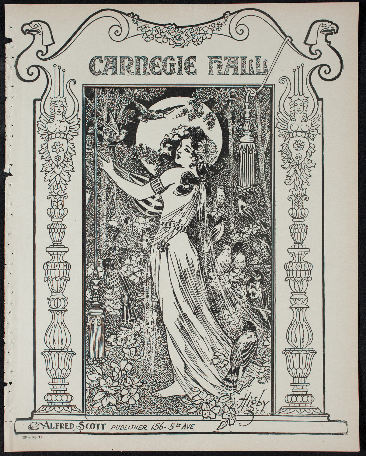 New York Philharmonic, February 14, 1911, program page 1