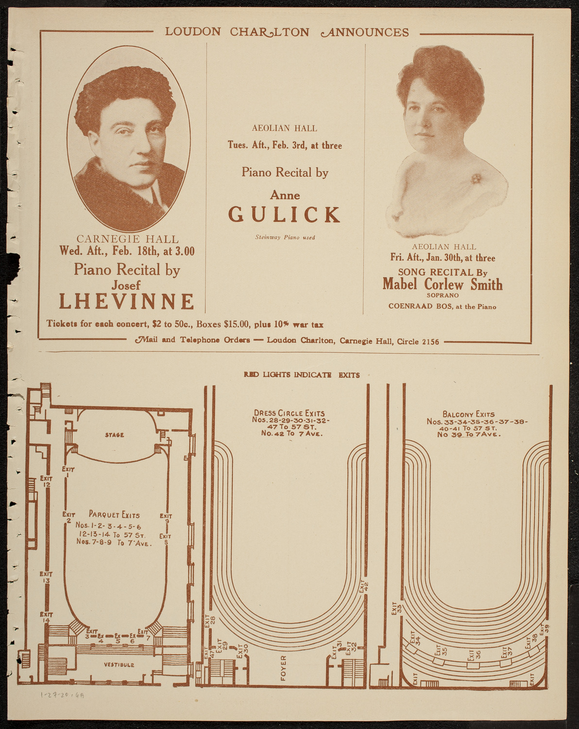 New Symphony Orchestra, January 27, 1920, program page 11