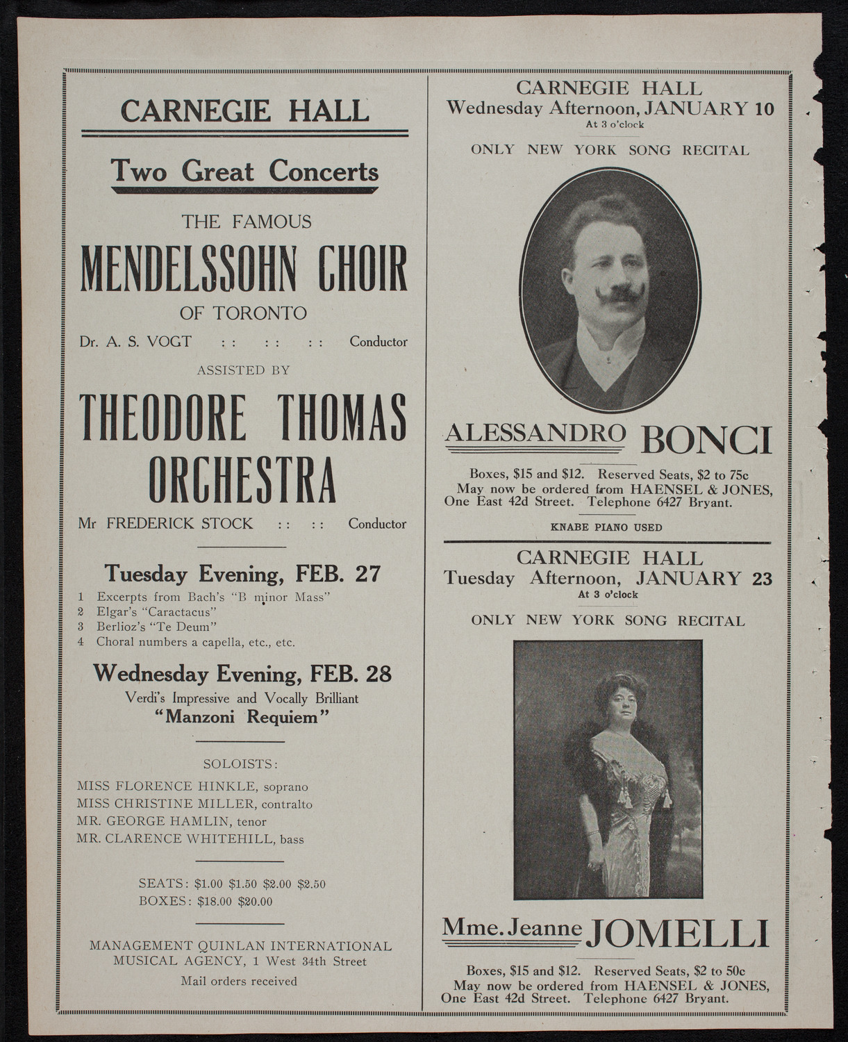 Lecture by Col. Charles J. "Buffalo" Jones, December 22, 1911, program page 10