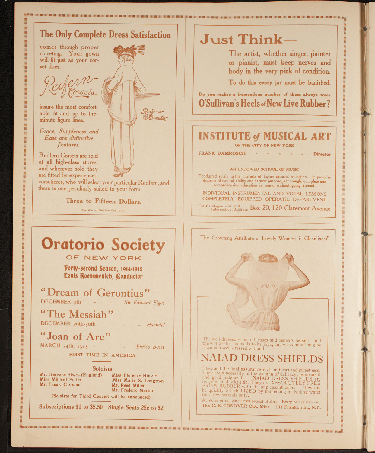 Leonard Borwick, Piano, November 24, 1914, program page 2