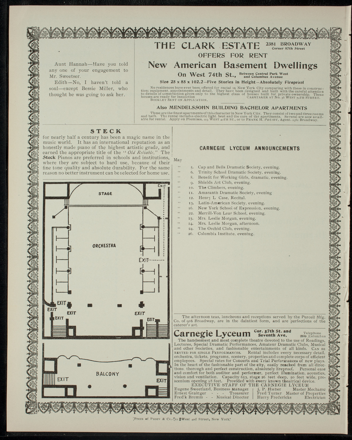 Graduation: Eclectic Medical College, May 3, 1905, program page 4