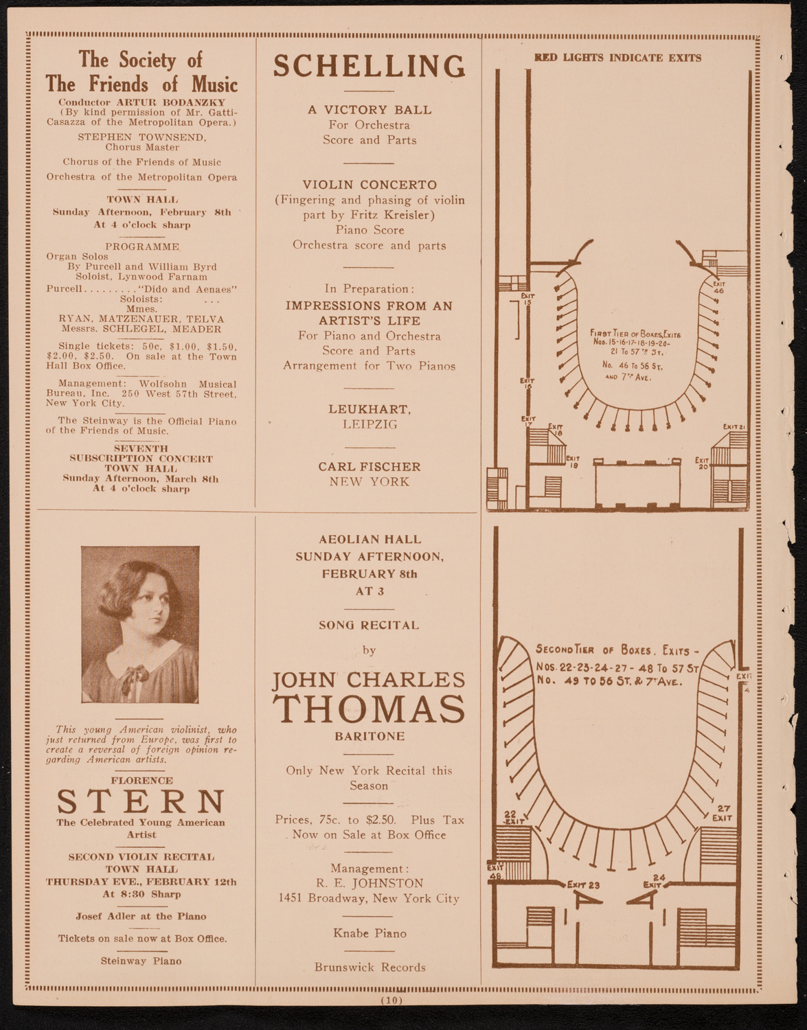 New York Philharmonic, February 5, 1925, program page 10