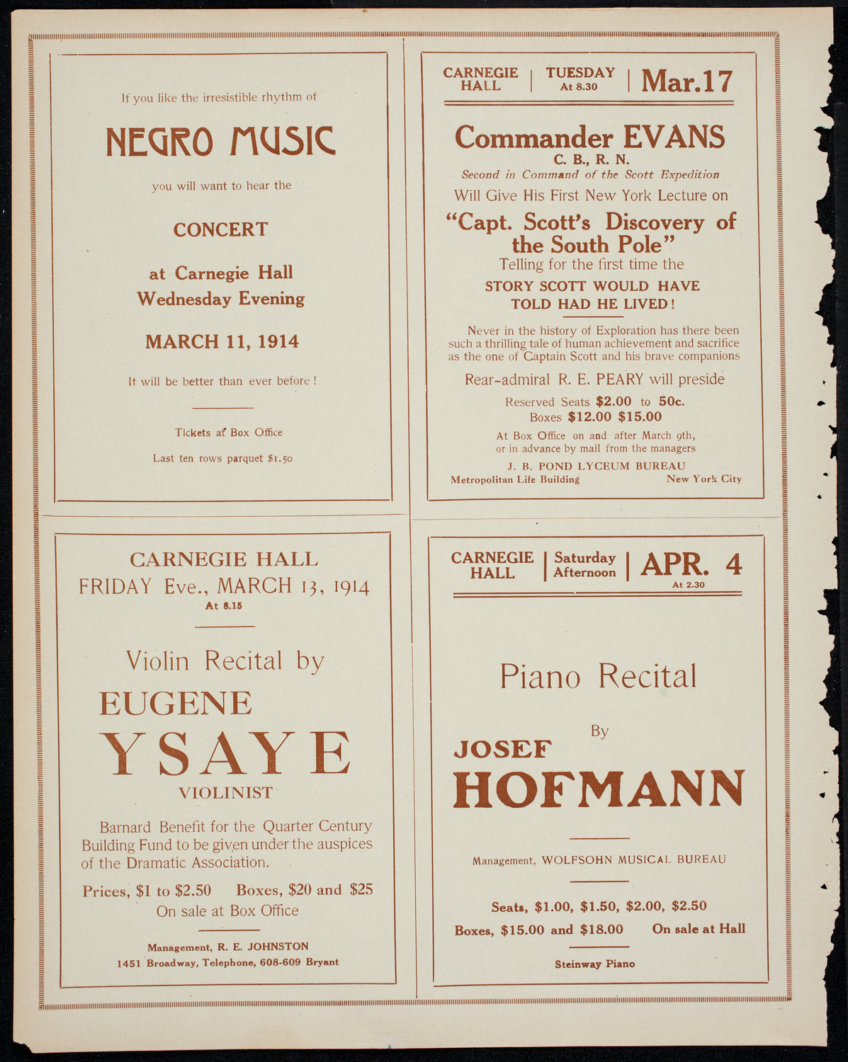 Musical Art Society of New York, March 10, 1914, program page 10