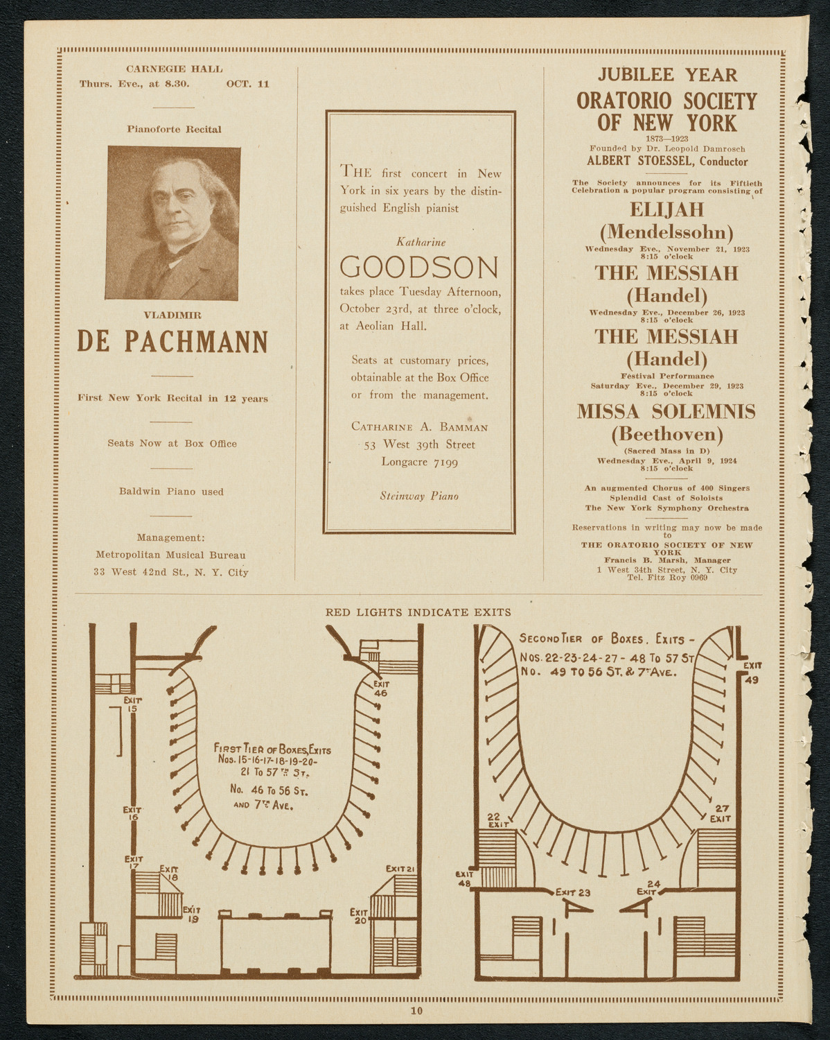 State Symphony Orchestra of New York, October 10, 1923, program page 10