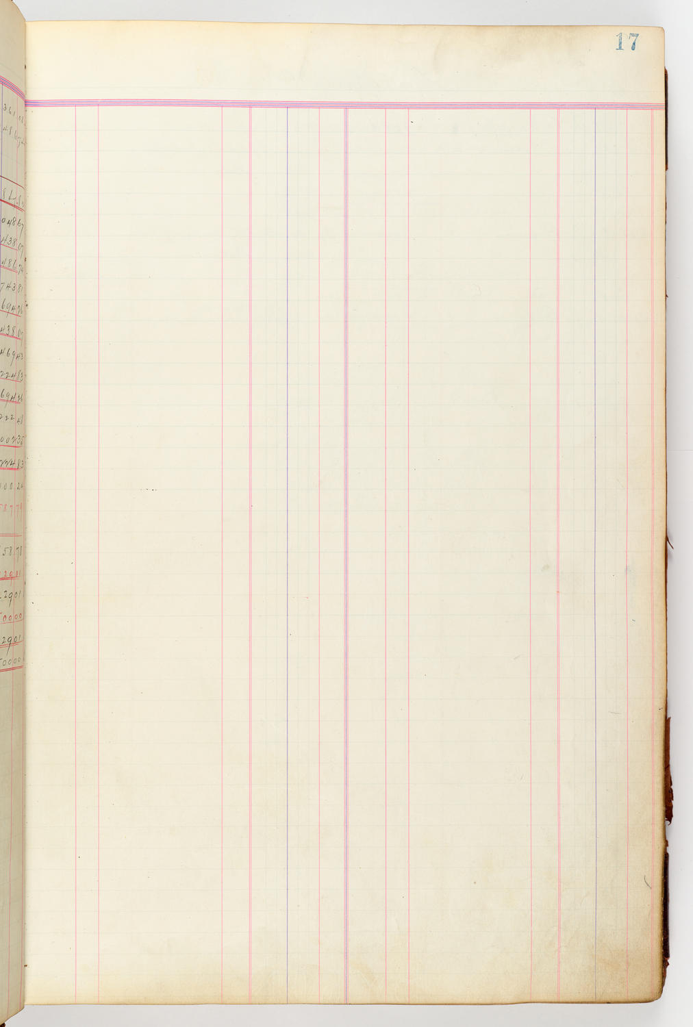 Music Hall Accounting Ledger, volume 3, page 17