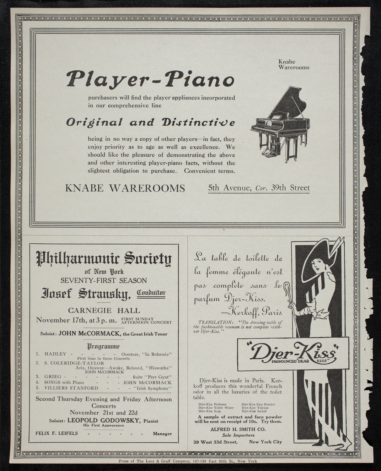 New York Philharmonic, November 14, 1912, program page 12