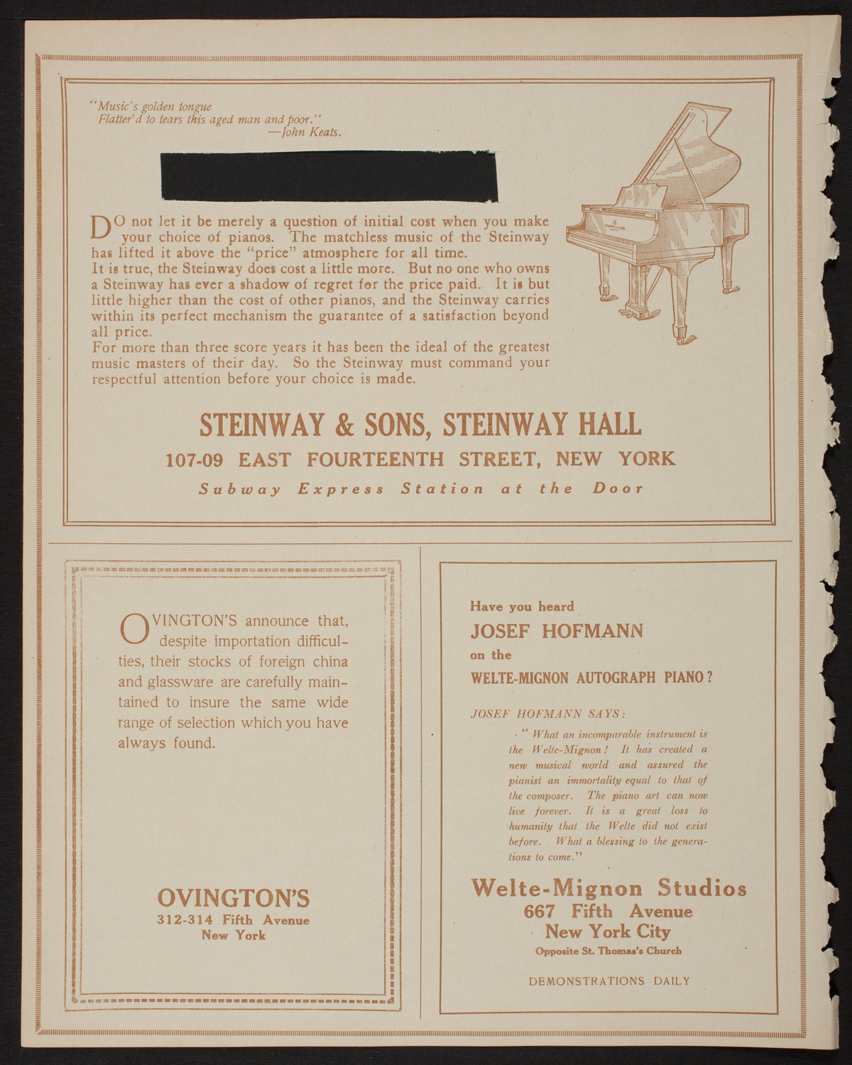 Lecture by Sergeant Arthur Guy Empey, March 10, 1918, program page 4