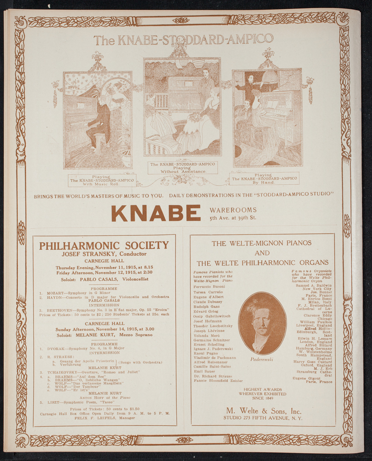 Percy Hemus, Baritone, November 8, 1915, program page 12