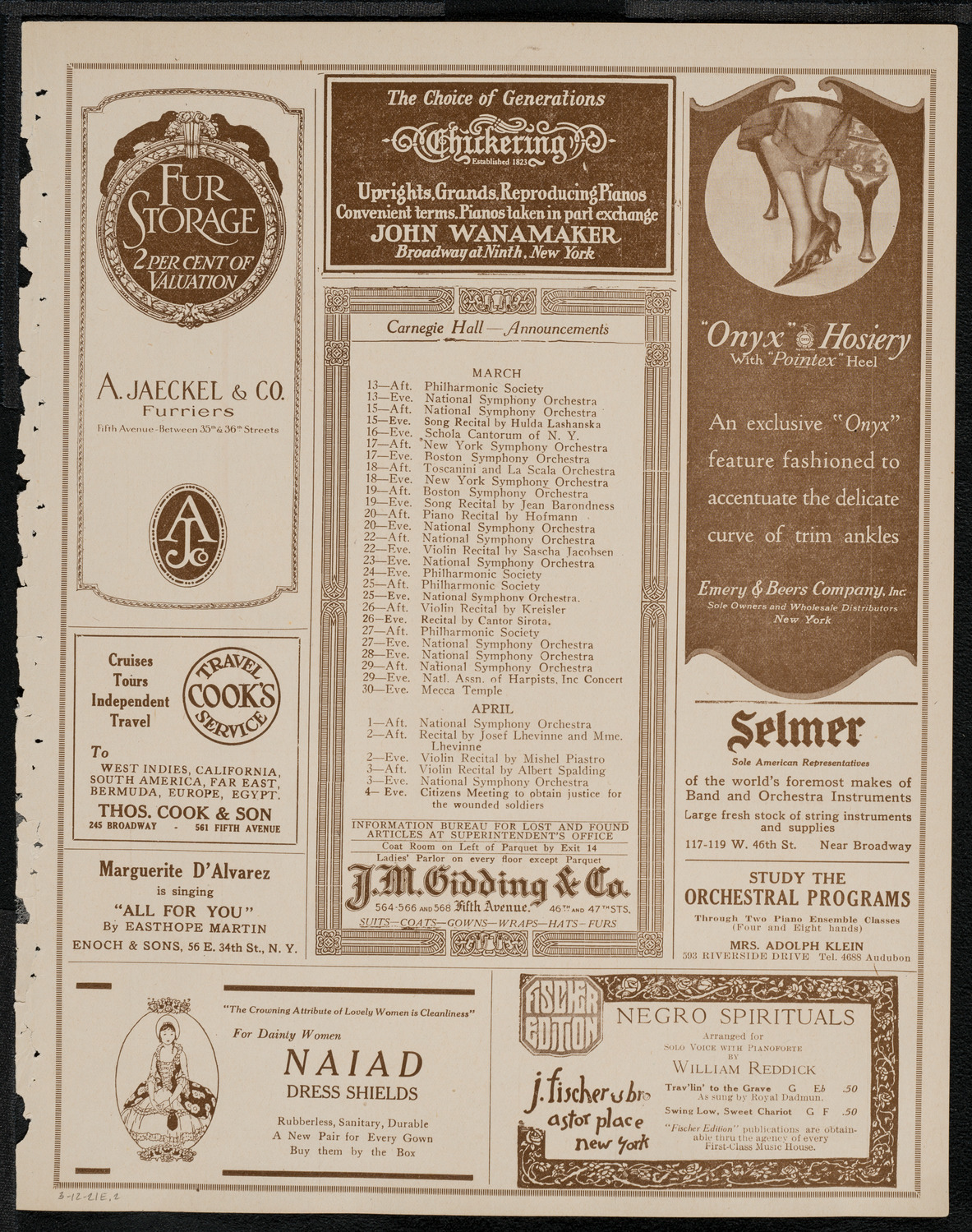 Vestoff-Serova Russian School of Dancing, March 12, 1921, program page 3