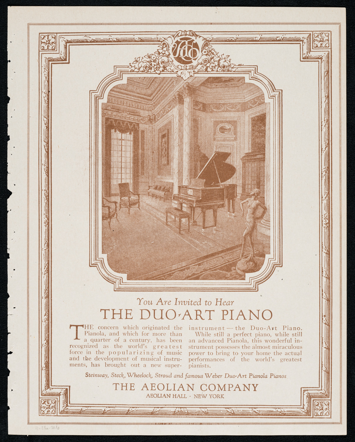 Laurence Leonard, Baritone, November 23, 1920, program page 11