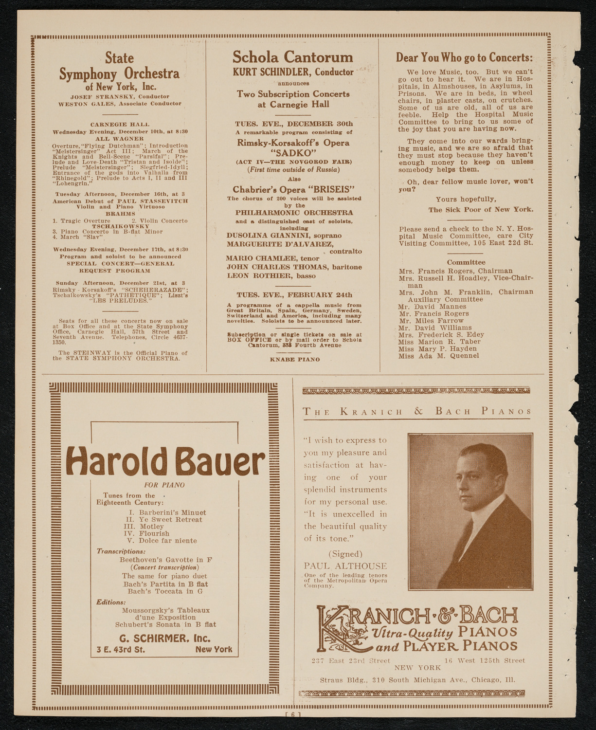 Carlos Sedano, Violin, December 8, 1924, program page 6