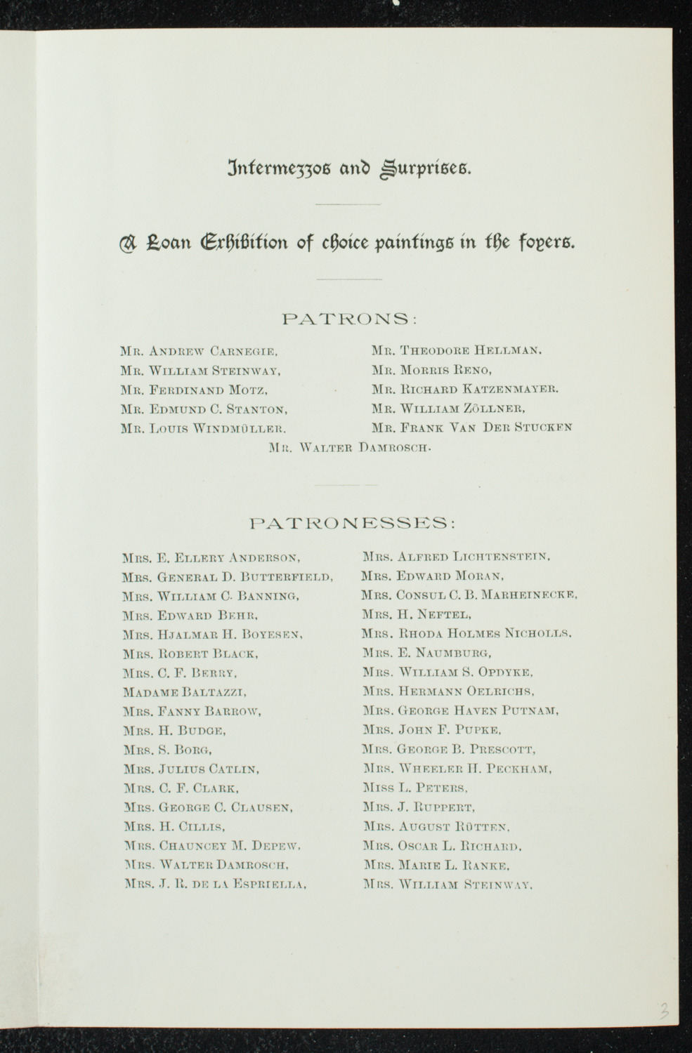 Künstlerfest, December 3, 1891, program page 47