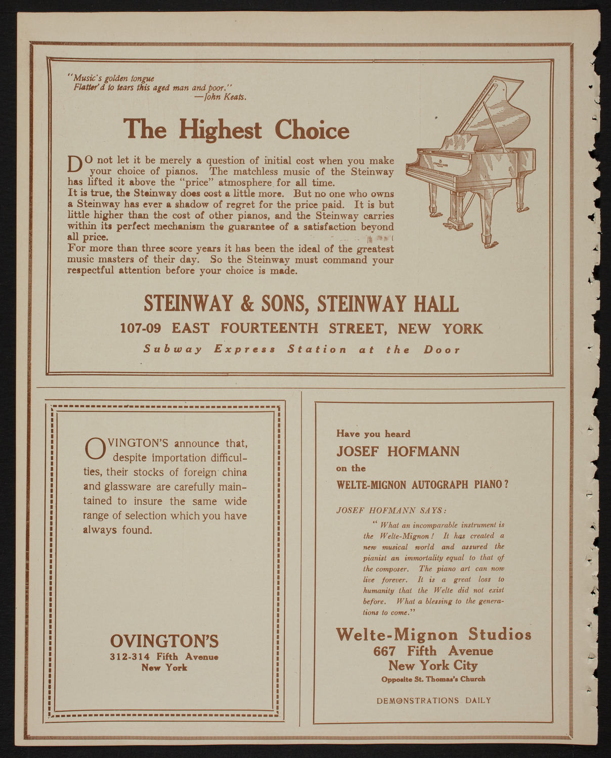 Rosa Raisa, Soprano, April 2, 1918, program page 4