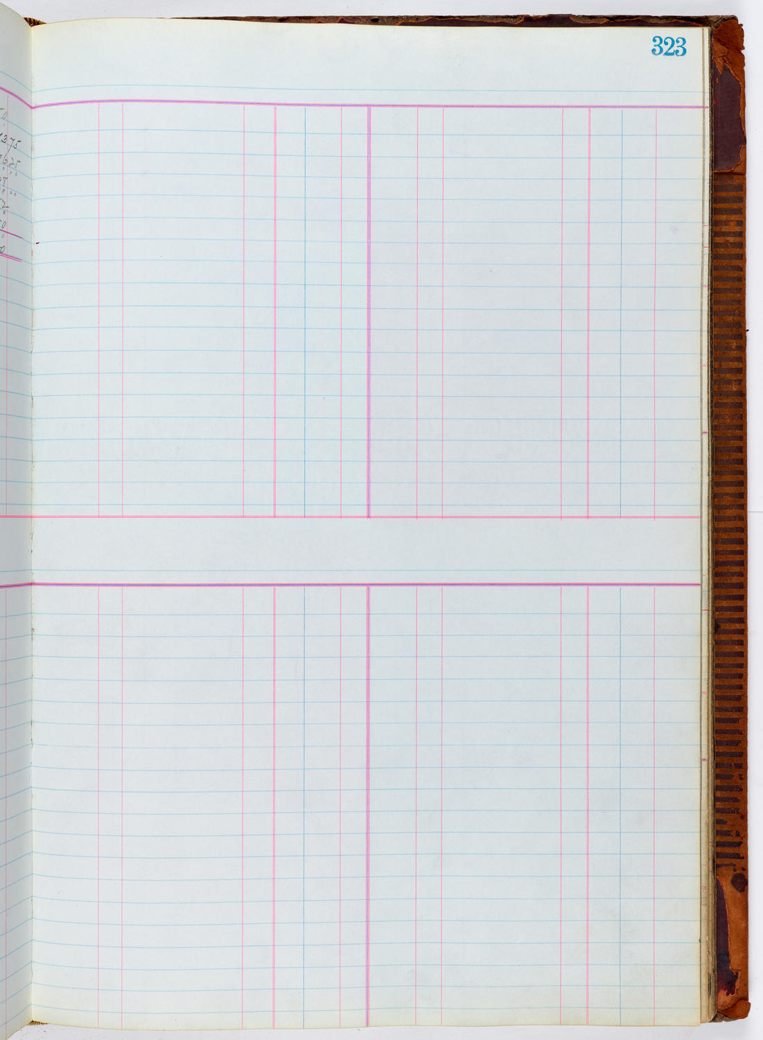 Music Hall Accounting Ledger, volume 1, page 323