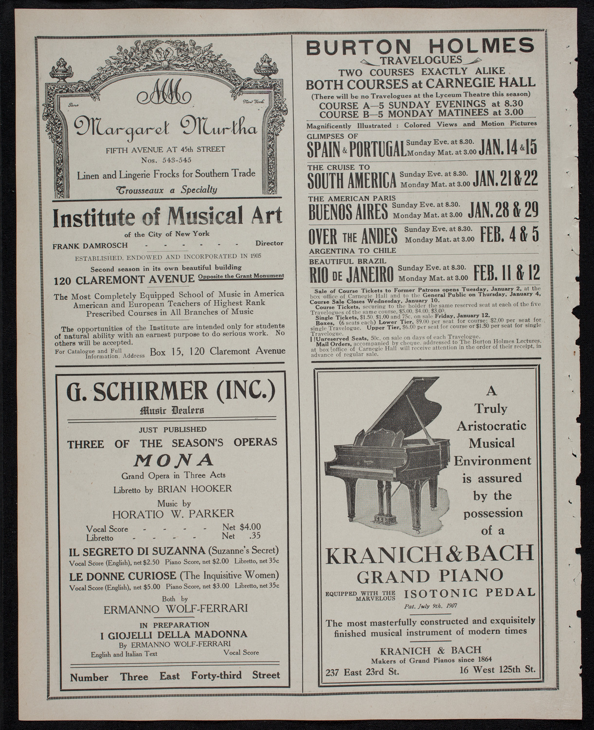 Musical Art Society of New York, December 19, 1911, program page 6