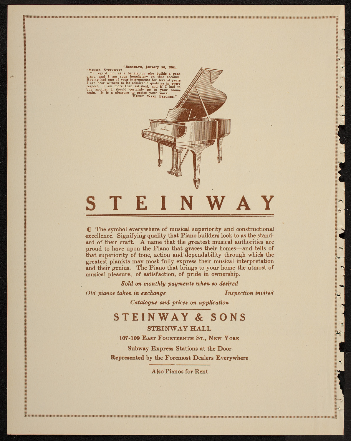 New Symphony Orchestra, March 30, 1920, program page 4