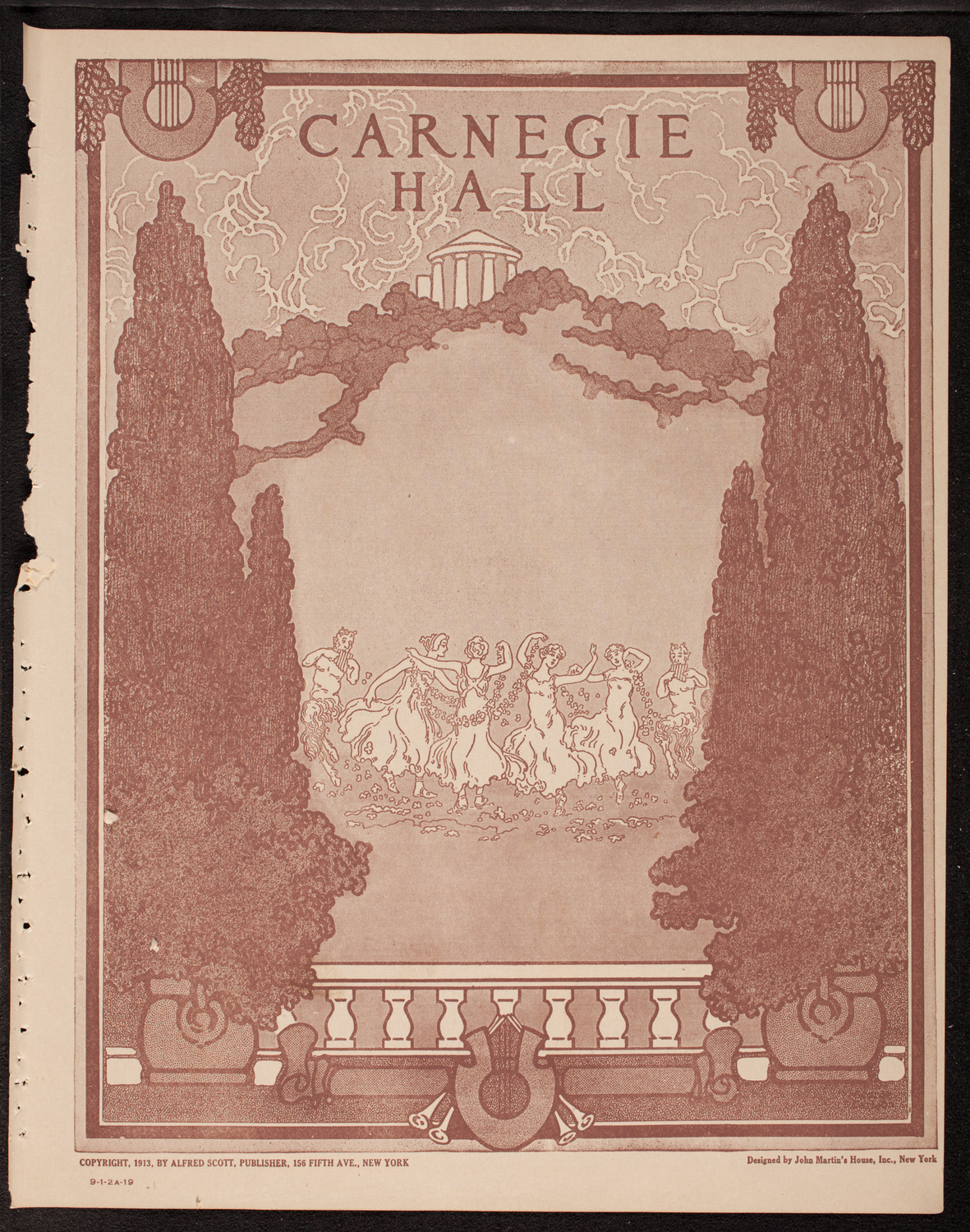Reinald Werrenrath, Baritone, November 2, 1919, program page 1