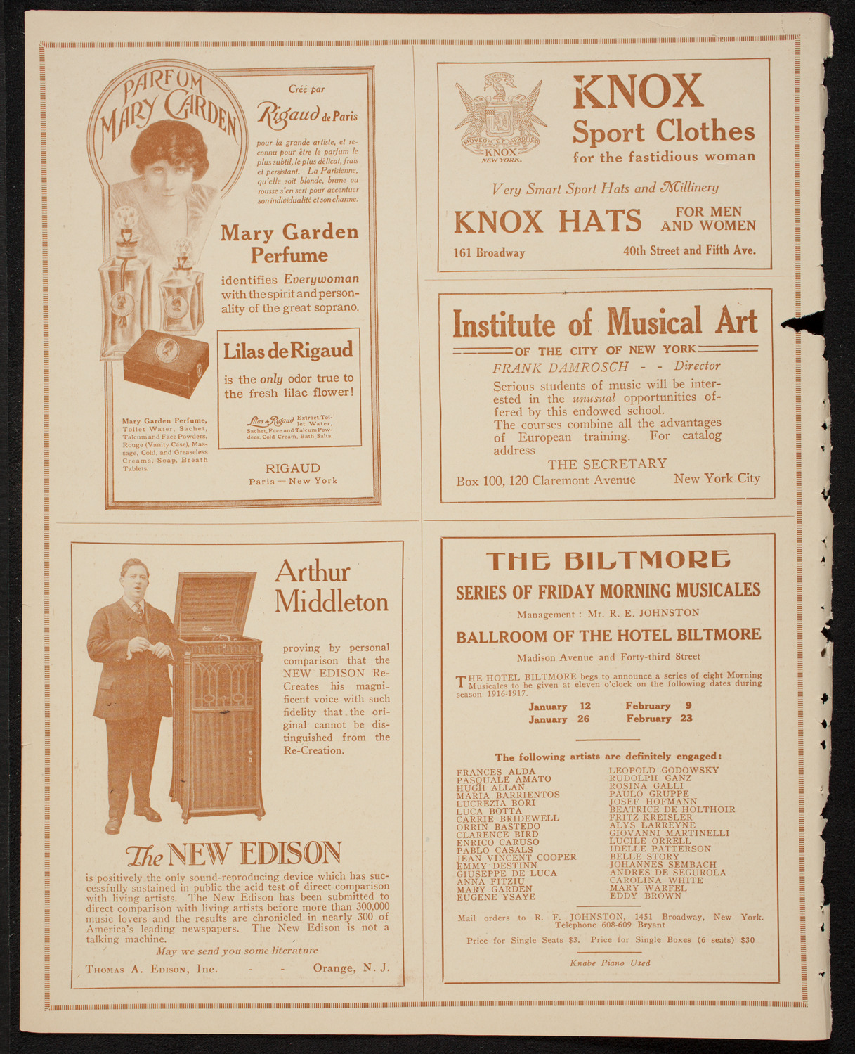 Meeting: The Humanitarian Cult, January 2, 1917, program page 2
