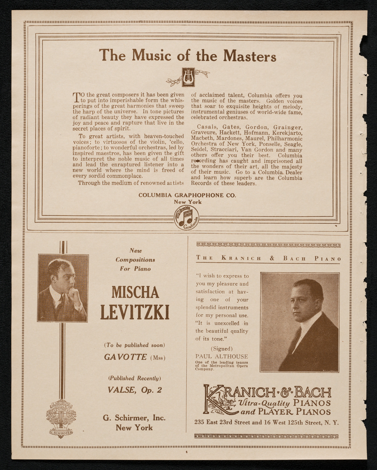 Society of the Friends of Music, January 31, 1923, program page 6