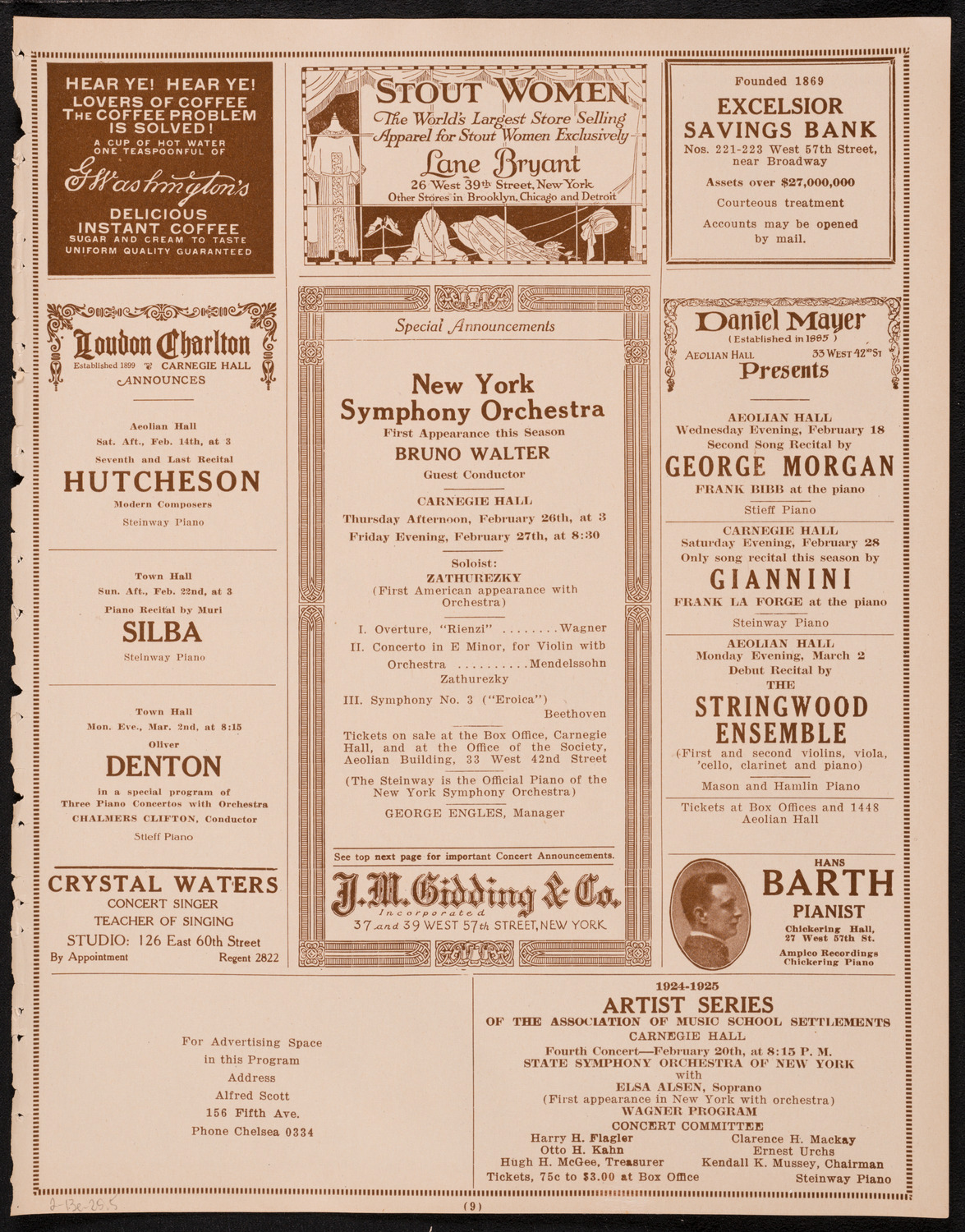 Maria Theresa, February 13, 1925, program page 9