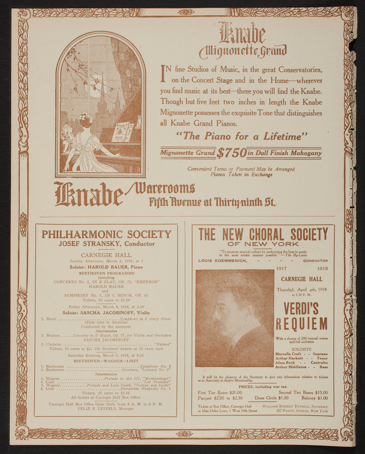 Russian Symphony Society of New York, March 2, 1918, program page 12