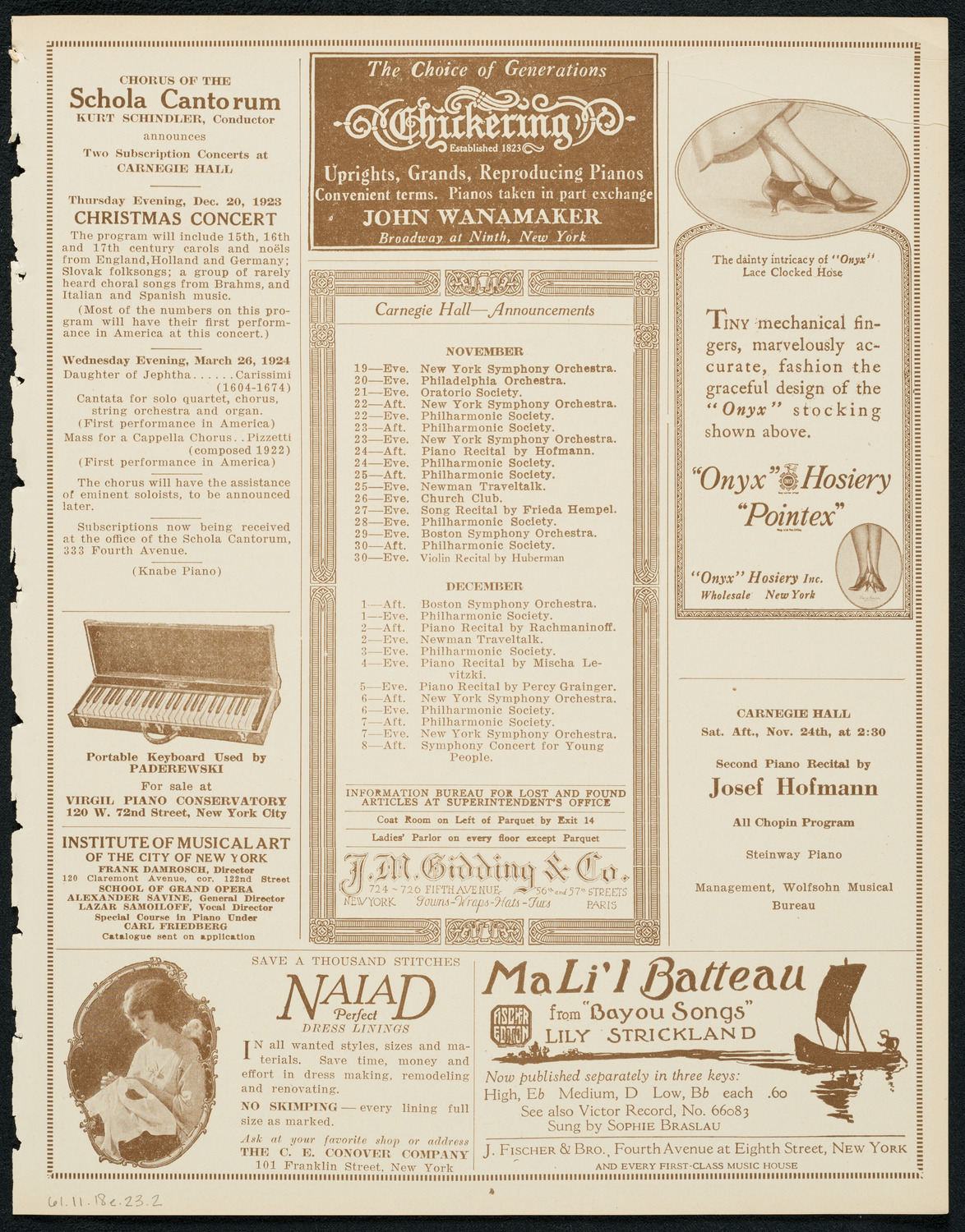Newman Traveltalks: Chile, November 18, 1923, program page 3