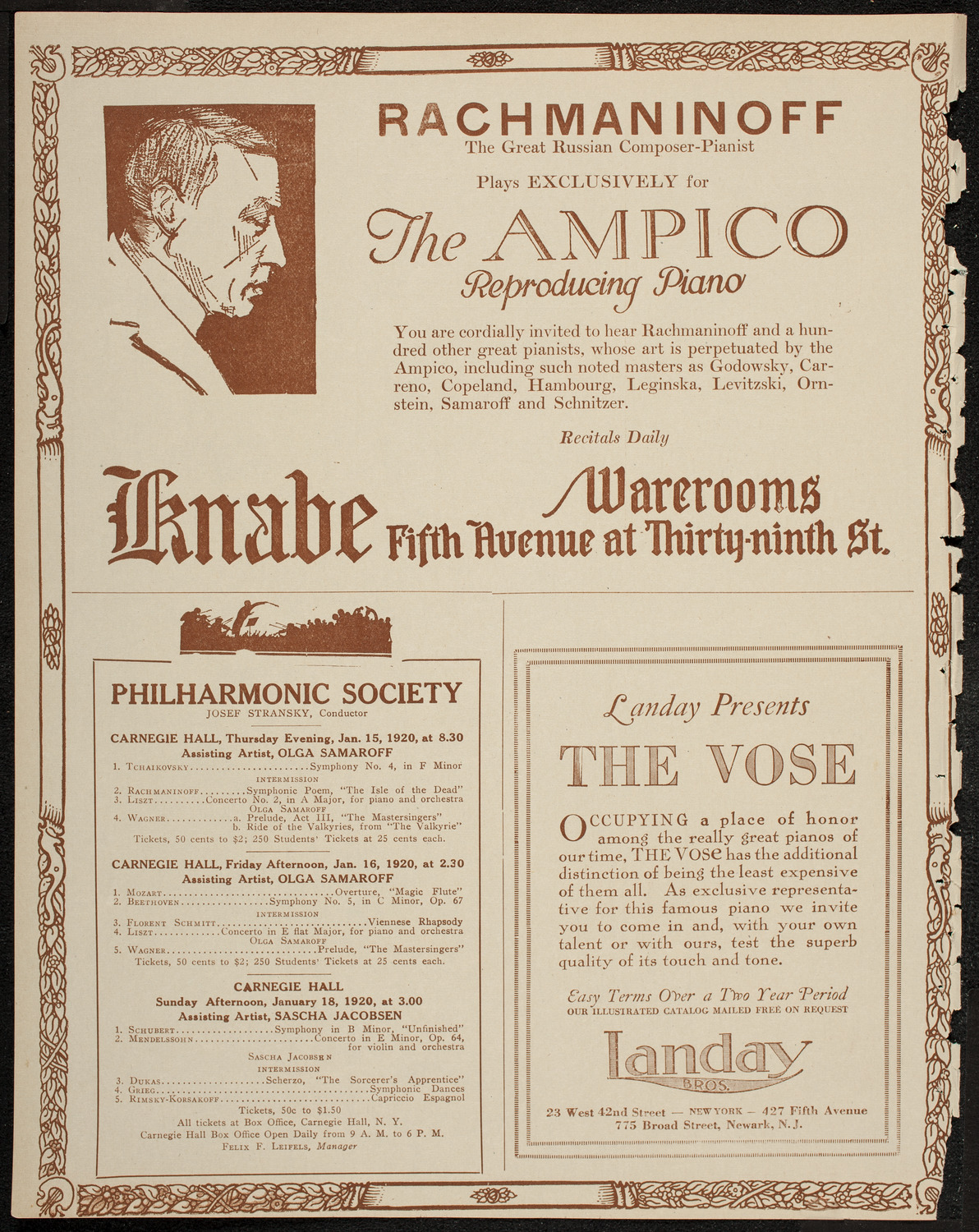 Helene Kanders, Soprano, January 13, 1920, program page 12