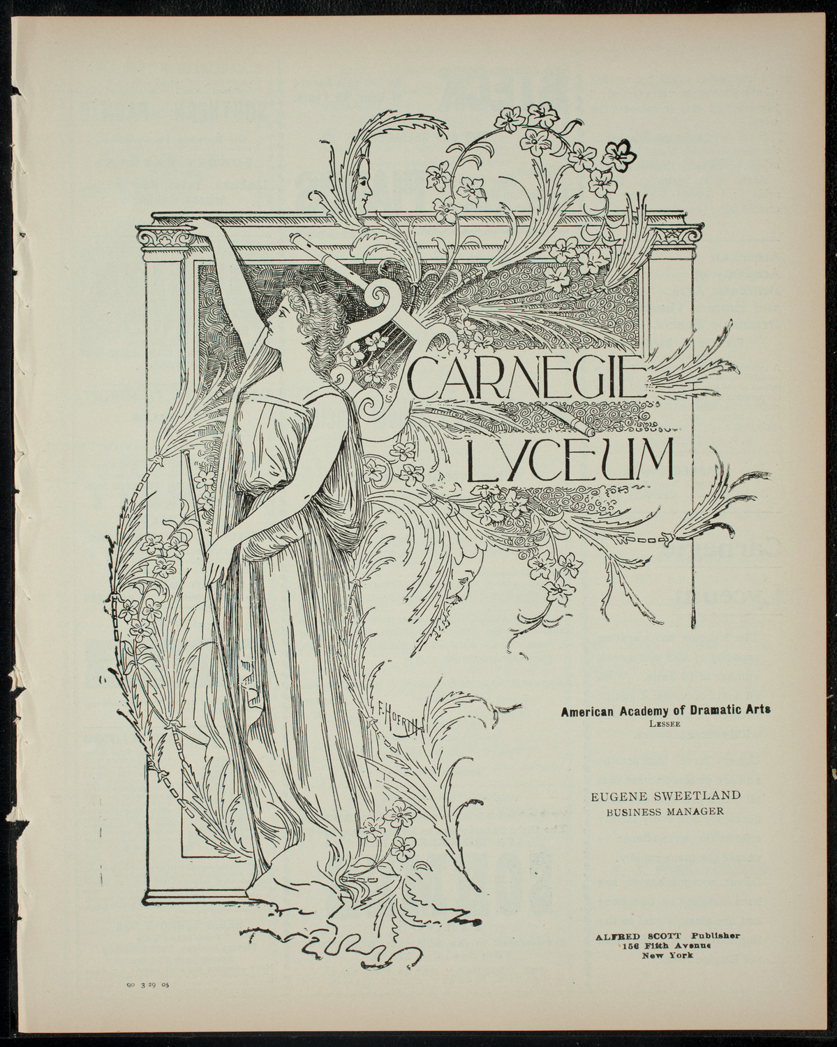 Miss Spence's School Society, March 29, 1905, program page 1